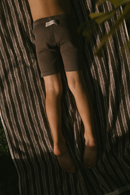 Organic bath towel - Pink/Brown [EARTH THE ARCHIVE] (26AW)