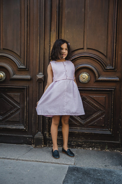 Dress JAURES - pink gingham [Maison Marelle] (26SS)