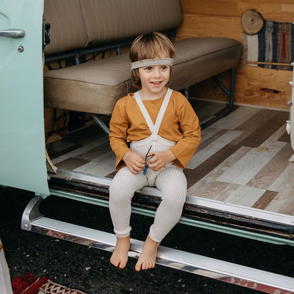 Hippy Footless Tights With Braces - Cream Blend [SILLY Silas]