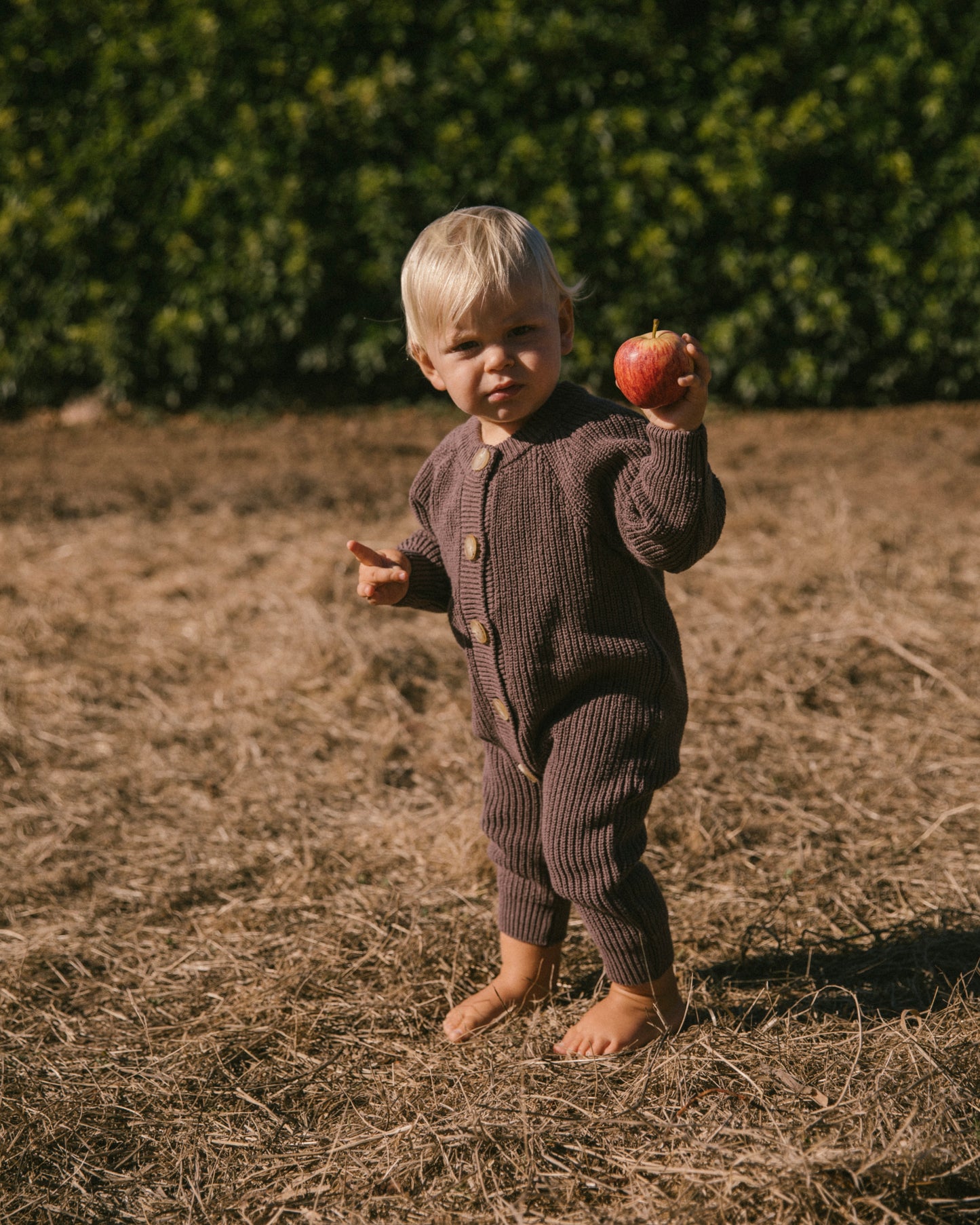 Button knit jumpsuit - Brown [EARTH THE ARCHIVE] (26AW)