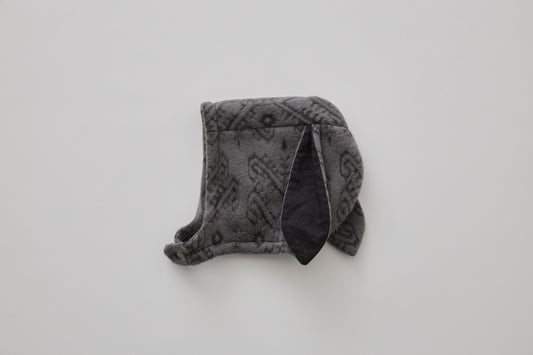 Snow Jacquard Bunny Bonnet - Gray [eLfinFolk / エルフィンフォルク] (25AW•Drop2) 【2025年9月中旬以降発送予定】