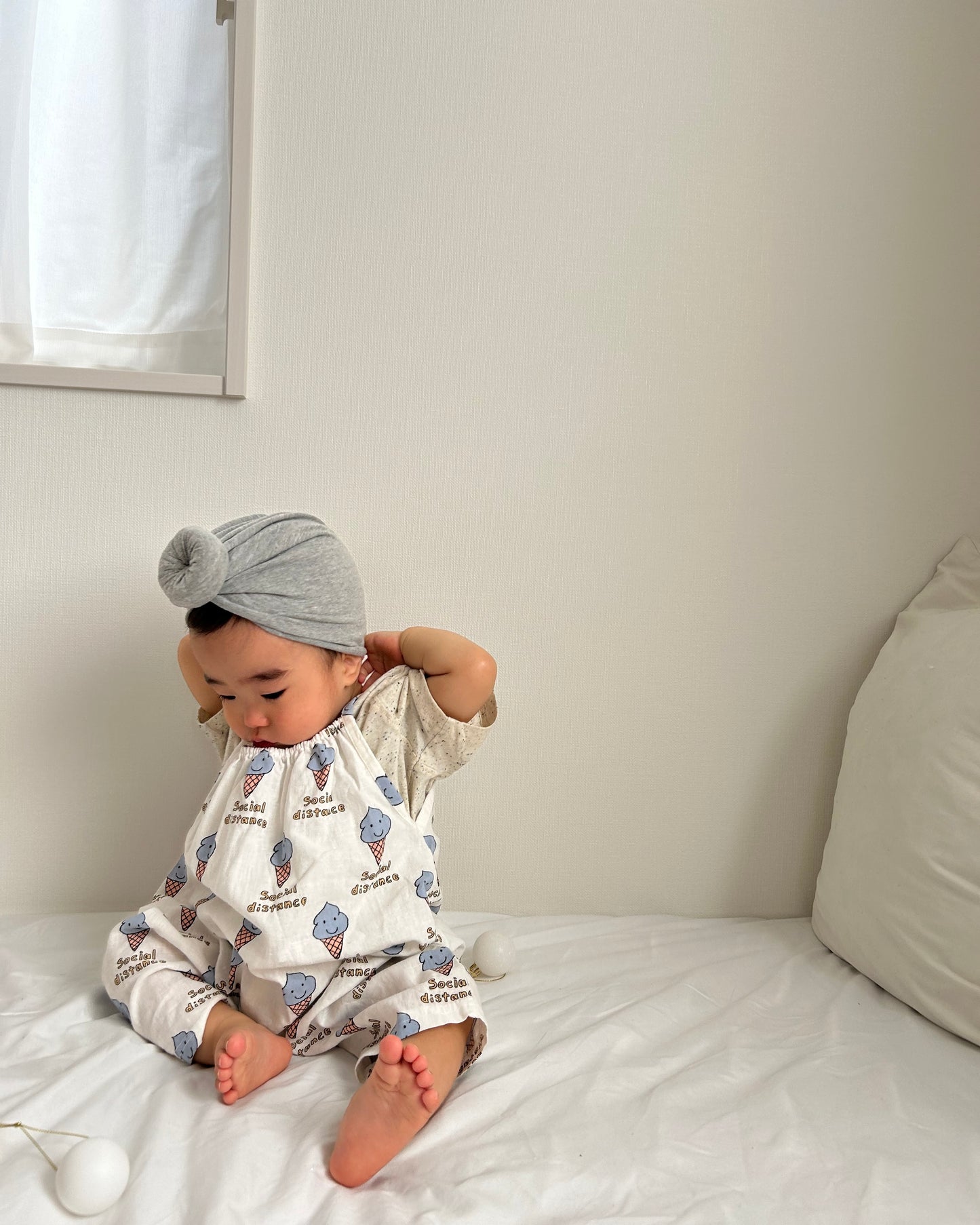 donut turban / gray