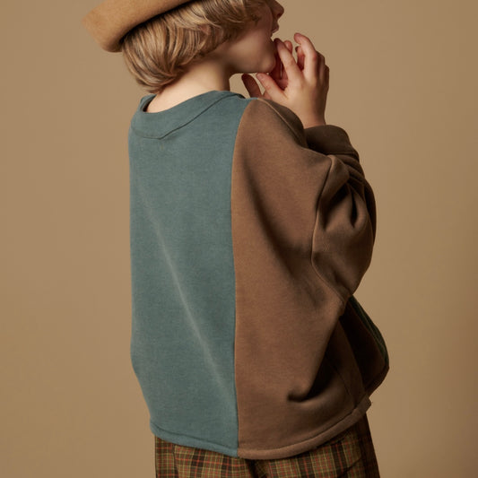 Adam Top - Tan / Bottle Green [HELLO LUPO] (25AW)