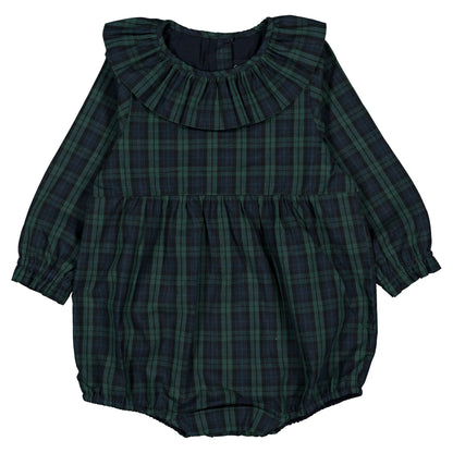 【オーダー会】 Romper DUPLEIX - tartan green& blue
 [Maison Marelle](25AW Drop1) 【2025年12月中旬以降発送予定】