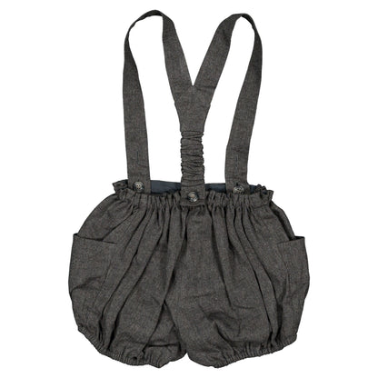 【オーダー会】 Bloomer straps TERNES - dark gray chevron [Maison Marelle](25AW Drop1) 【2025年12月中旬以降発送予定】