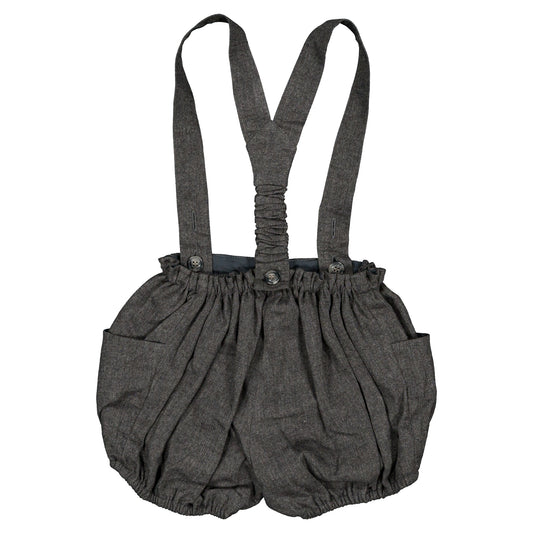 【オーダー会】 Bloomer straps TERNES - dark gray chevron [Maison Marelle](25AW Drop1) 【2025年12月中旬以降発送予定】