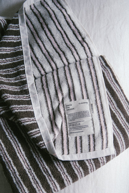 Organic bath towel - Pink/Brown [EARTH THE ARCHIVE] (26AW)