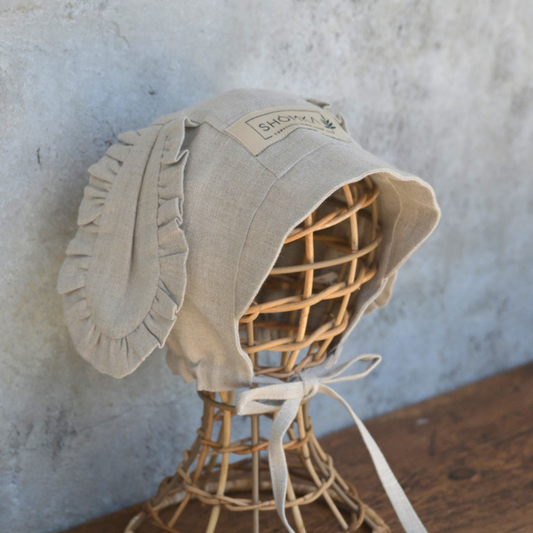 Puppy Linen Bonnet (Straight/Neutral) - Neutral [SHOMKA]