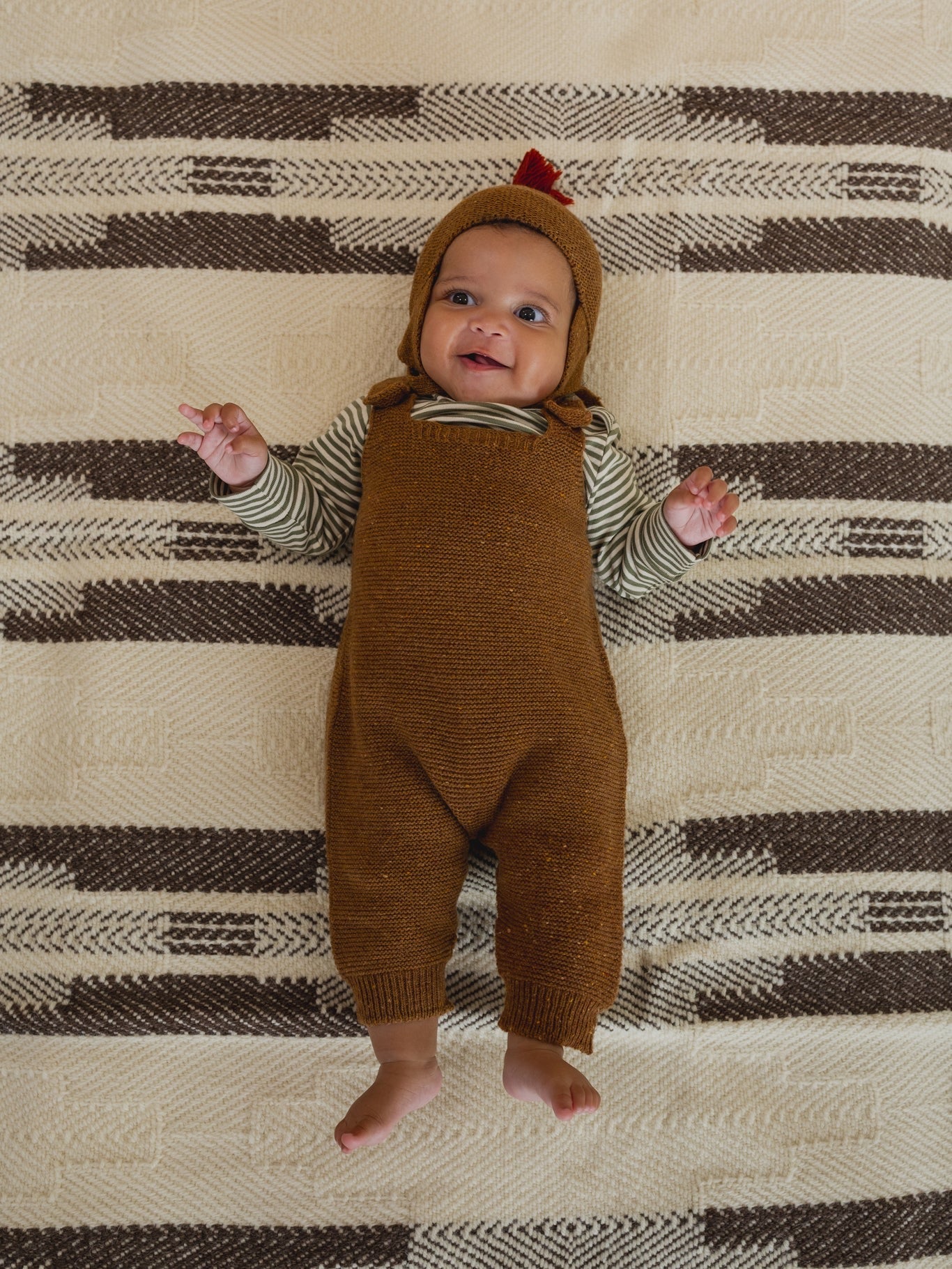 CHESTNUT CONTRAST TASSEL HAT [organic zoo] (25AW)