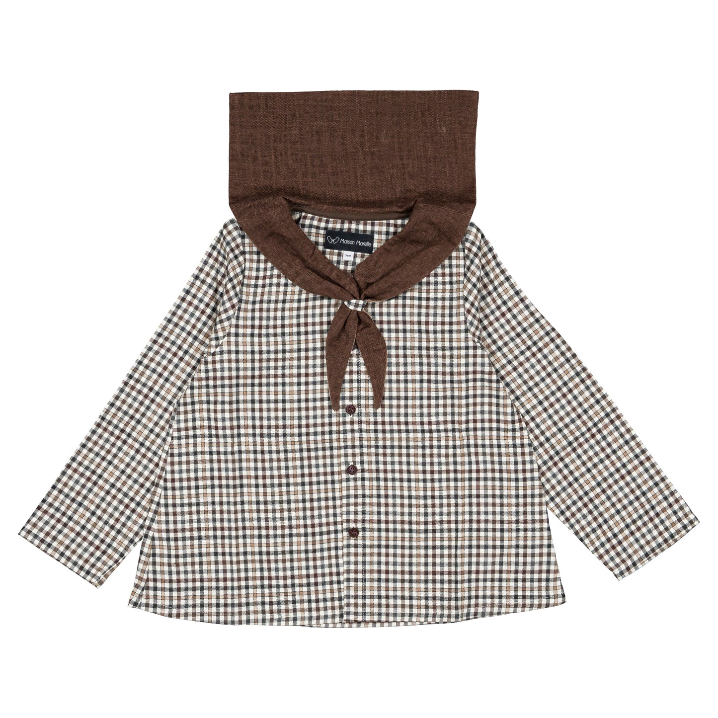 【オーダー会】 Shirt MONGE - brown collar [Maison Marelle](25AW Drop1) 【2025年12月中旬以降発送予定】