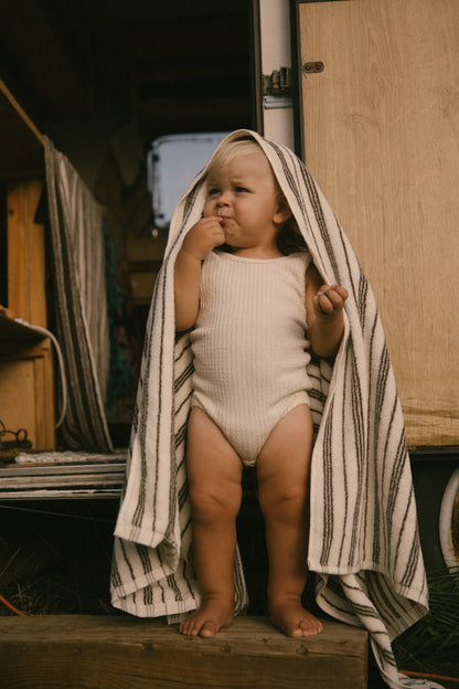 Organic bath towel - Green/Brown [EARTH THE ARCHIVE] (26AW)