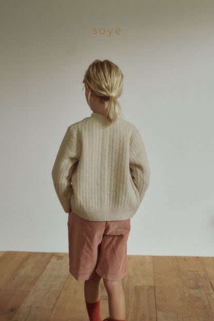 [soye] cashmere cable cardigan / beige