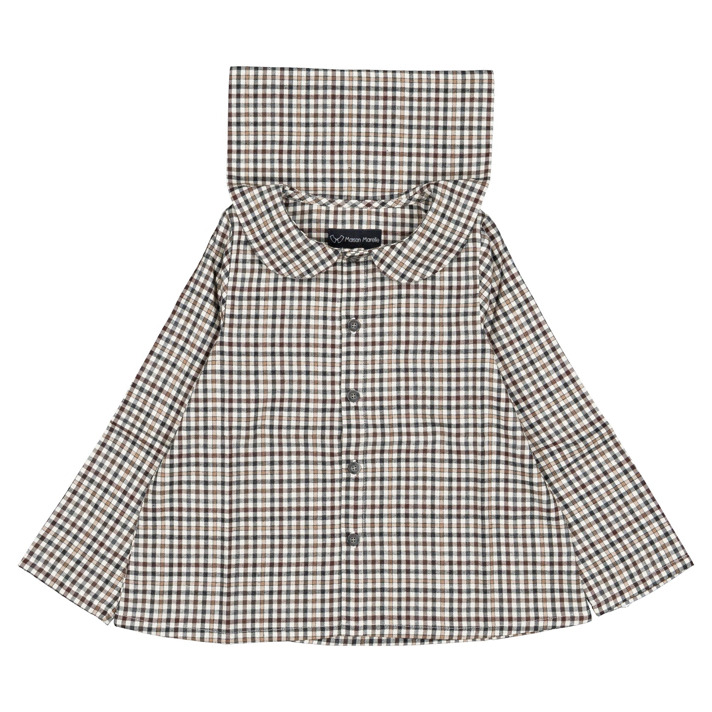 【オーダー会】 Shirt MONCEAU - gingham beige & gray [Maison Marelle](25AW Drop1) 【2025年12月中旬以降発送予定】