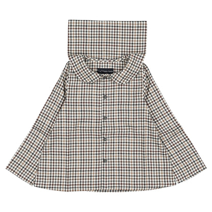 【オーダー会】 Shirt MONCEAU - gingham beige & gray [Maison Marelle](25AW Drop1) 【2025年12月中旬以降発送予定】