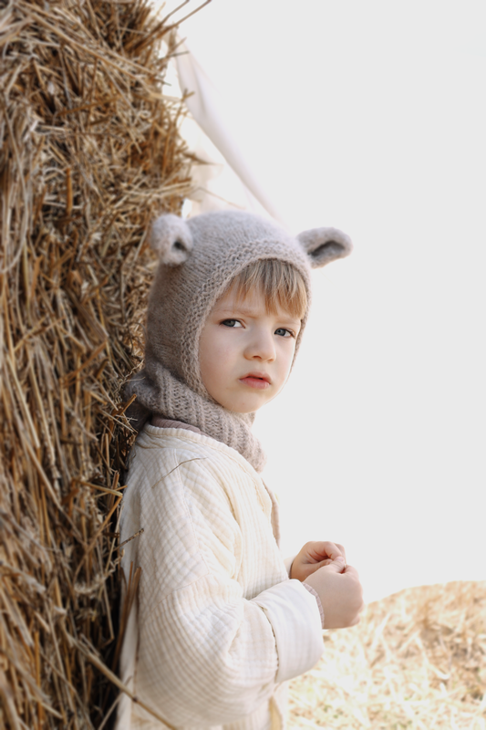 【オーダー会】 Fairy Balaclava Alpaca & Silk - Light Beige  [GANG OF KIDS / ギャングオブキッズ] 【2025年11月中旬頃発送予定】