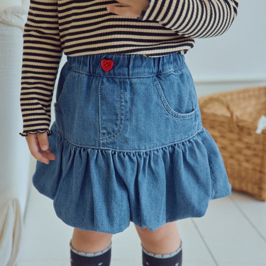Balloon Denim Skort [1ST BLUE]（2026AW） 1