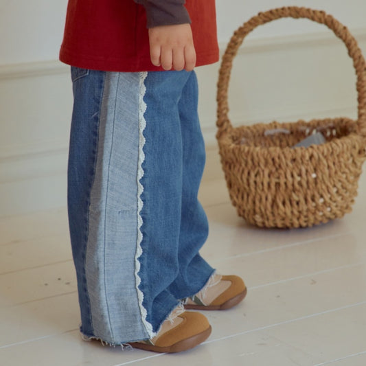 Lace Curved Jeans [1ST BLUE]（2026AW） 1