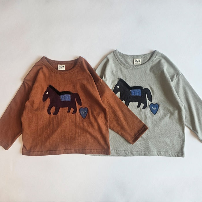 Horse Embroidery Tee [1ST BLUE]（2026AW） 1