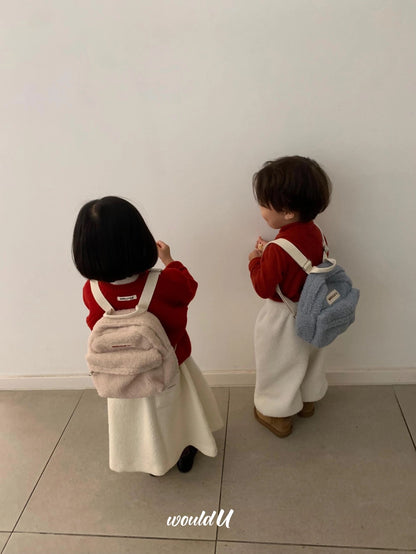 【オーダー会】Wouldu Teddy Back Pack - Cream Beige [wouldU]【2026年1月上旬以降順次お届け予定】