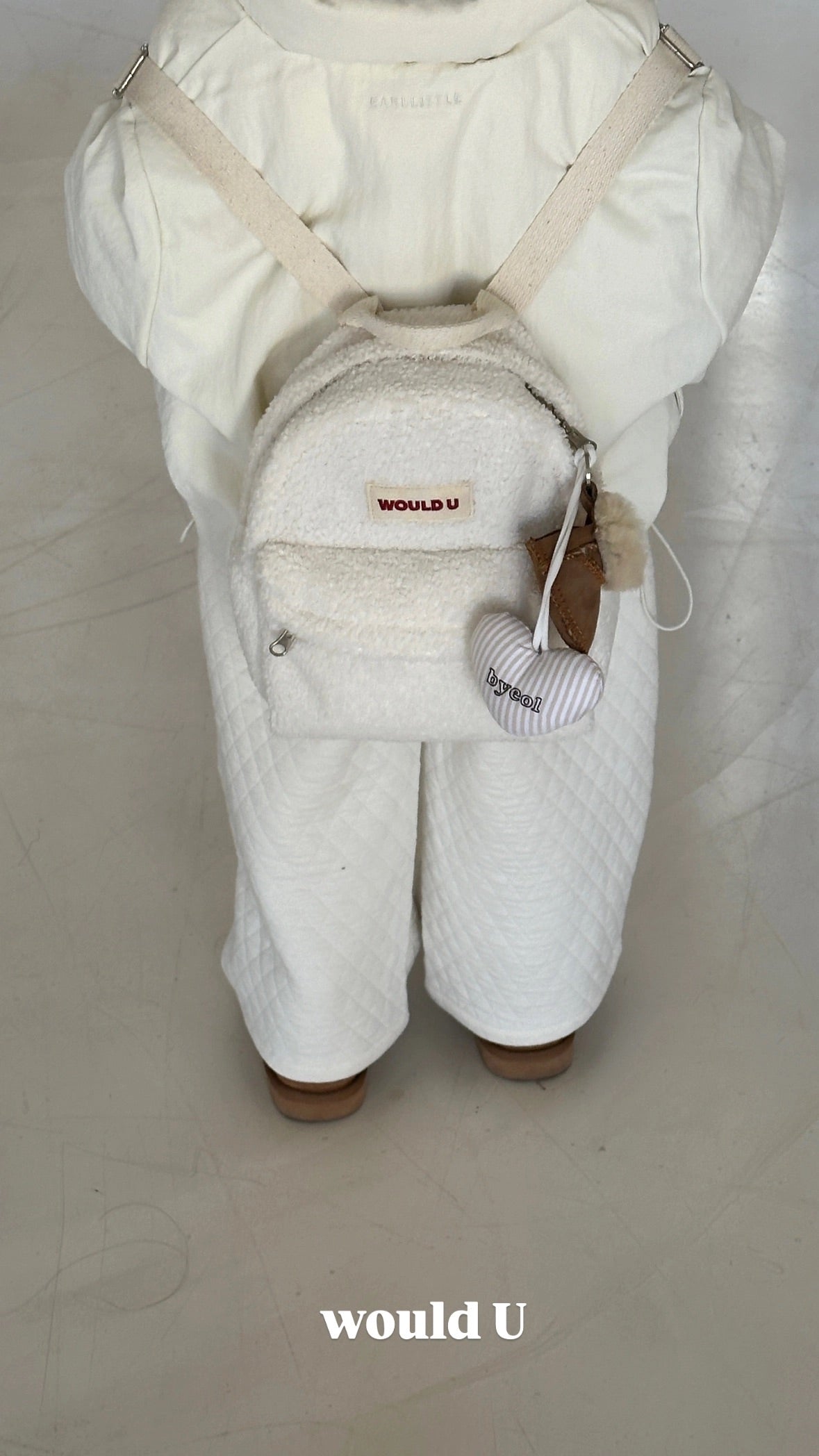 【オーダー会】Wouldu Teddy Back Pack - Ivory [wouldU]【2026年1月上旬以降順次お届け予定】
