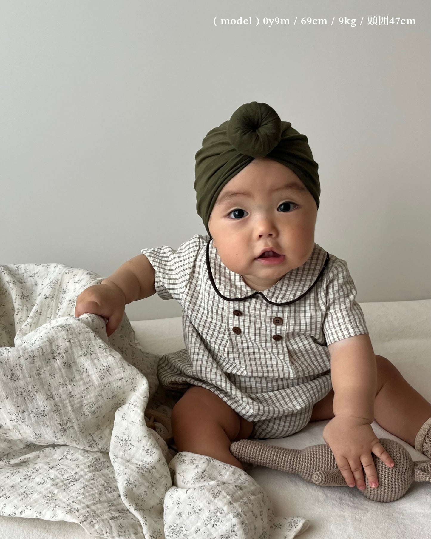 donut turban / khaki