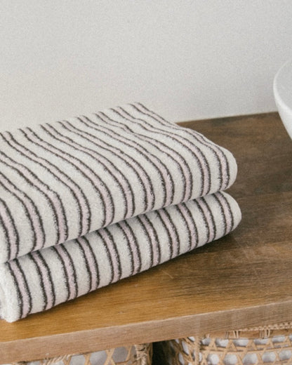 Organic bath towel - Pink/Brown [EARTH THE ARCHIVE] (26AW)