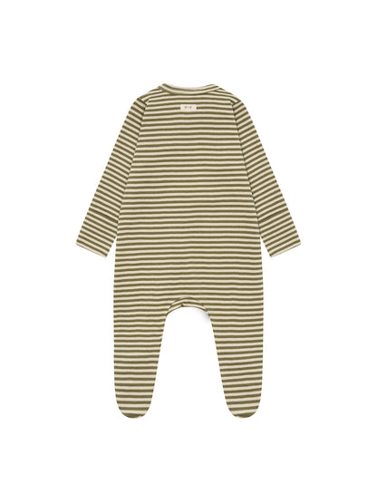 Fern Stripes Zip Sleepsuit [Organic Zoo](26AW)drop1