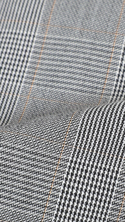 Check High-waist Salopette - Gray