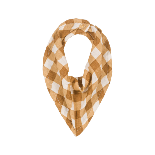 BANDANA BIB ABEL - CARAMEL VICHY