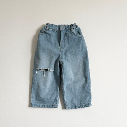 [digreen] cutting denim pants (ice blue) - SS24