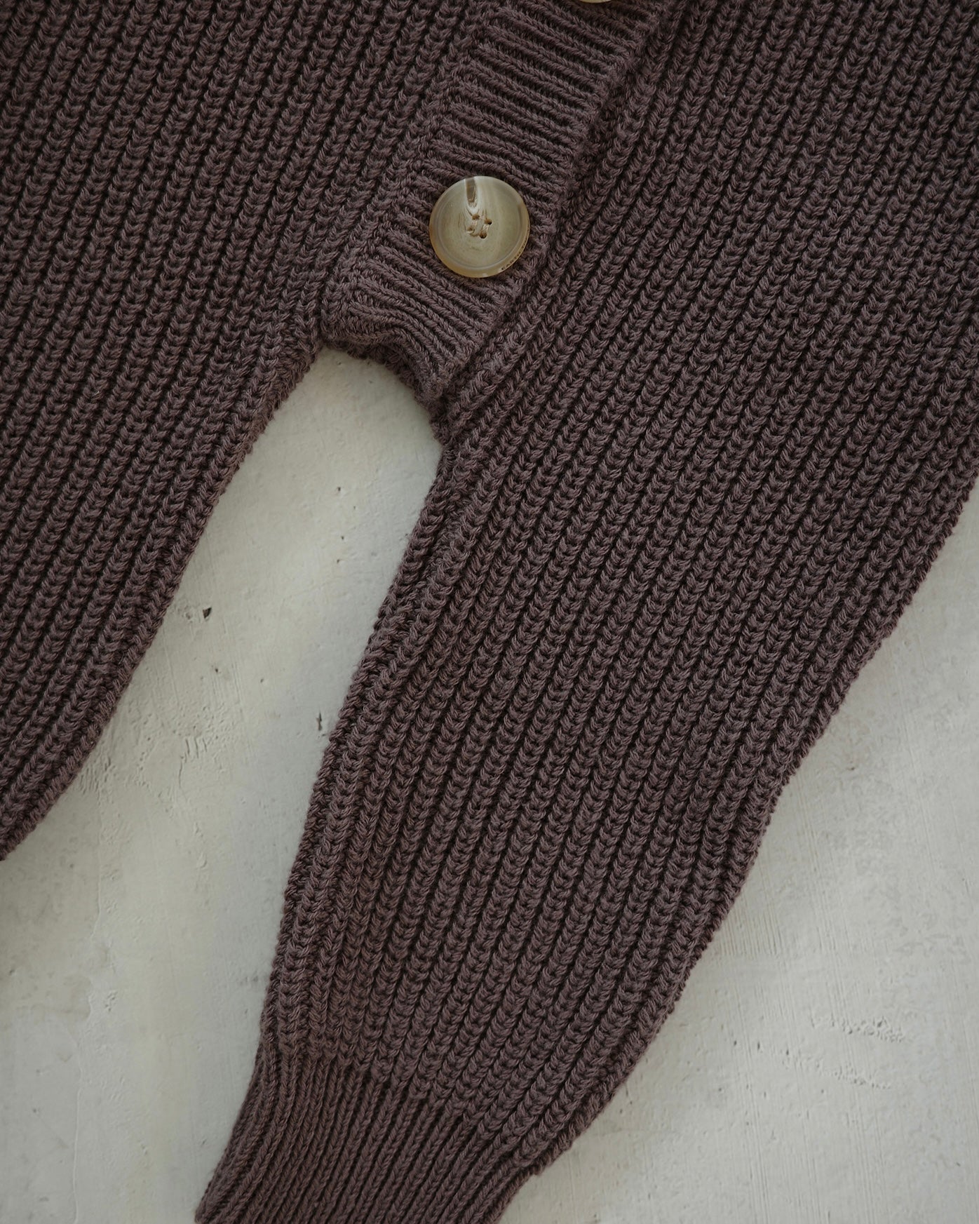 Button knit jumpsuit - Brown [EARTH THE ARCHIVE] (26AW)