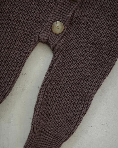Button knit jumpsuit - Brown [EARTH THE ARCHIVE] (26AW)