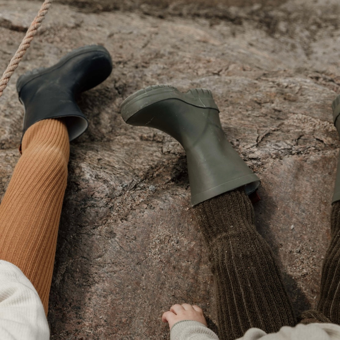 Granny Teddy Footless Tights With Braces - Seaweed Brown [SILLY Silas]