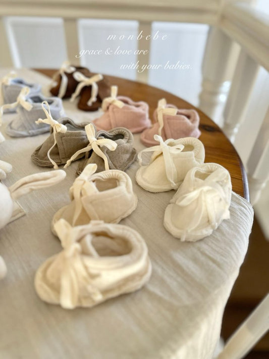 【予約商品】Noah Newborn Shoes [monbebe] (26SS)【2026年3月中旬以降順次発送】