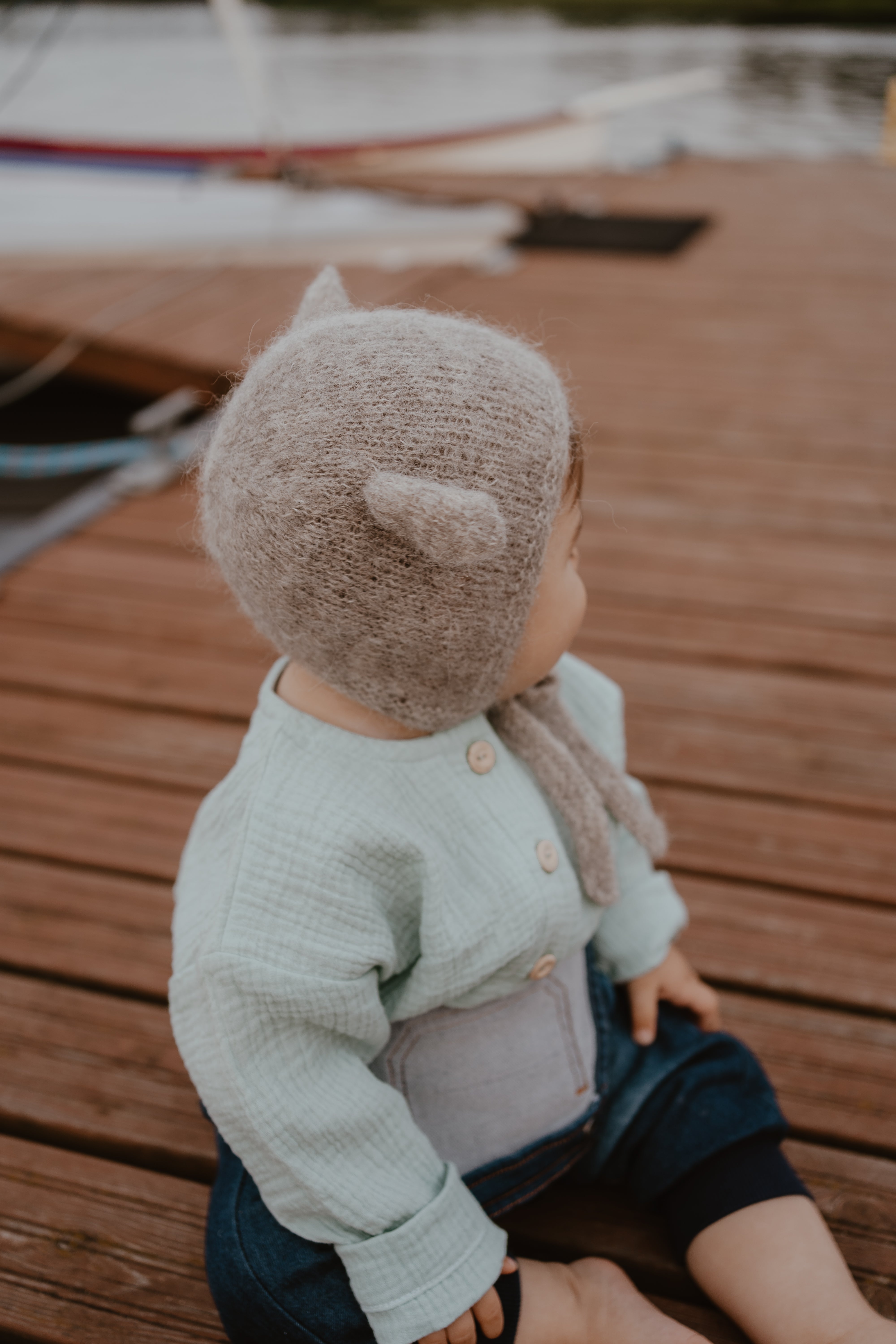Fairy Bonnet Alpaca & Silk - Light Gray [GANG OF KIDS