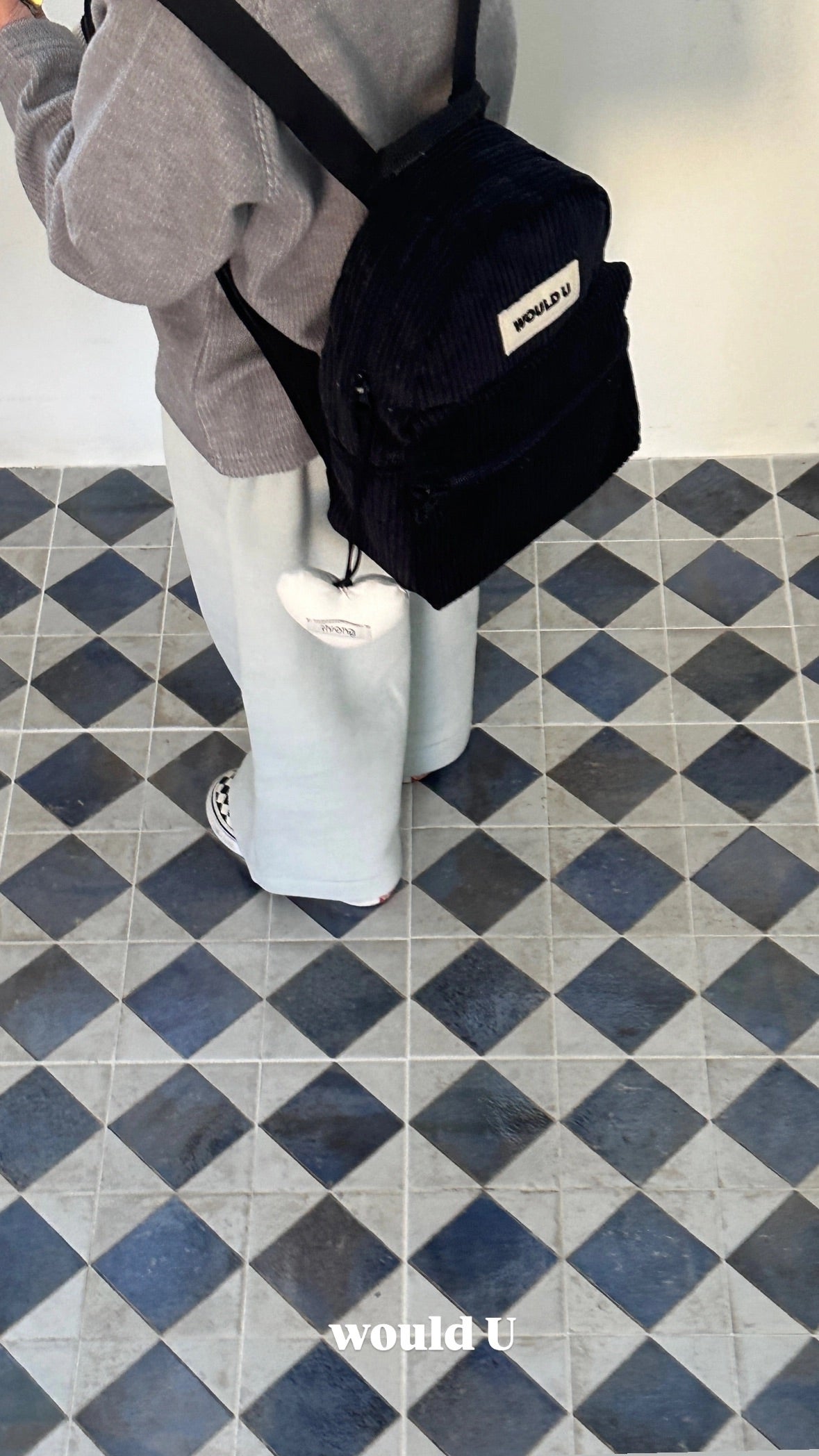 【オーダー会】Wouldu Corduroy Back Pack - Deep Navy [wouldU]【2025年11月下旬以降順次お届け予定】