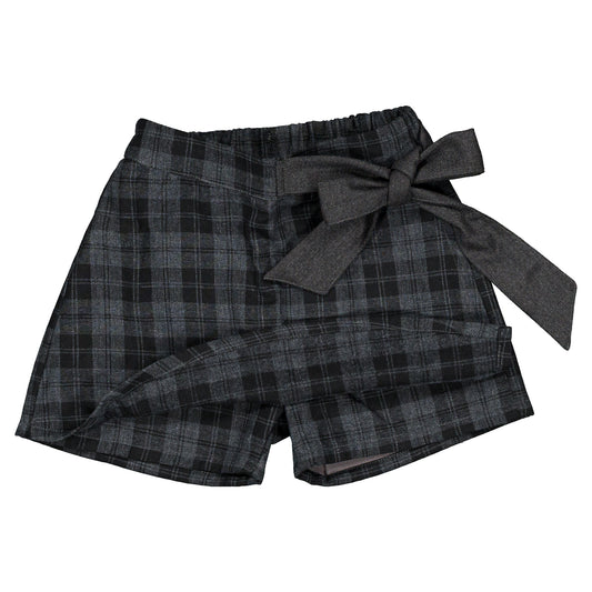 skirt-short PLEYEL - tartan gray [Maison Marelle](25AW Drop1)