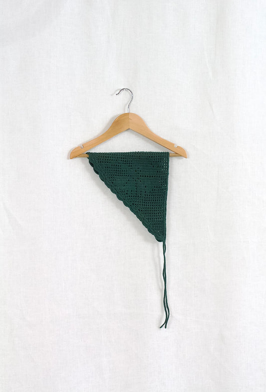 [iver and isla] filet crochet kerchief (garden) - SS23