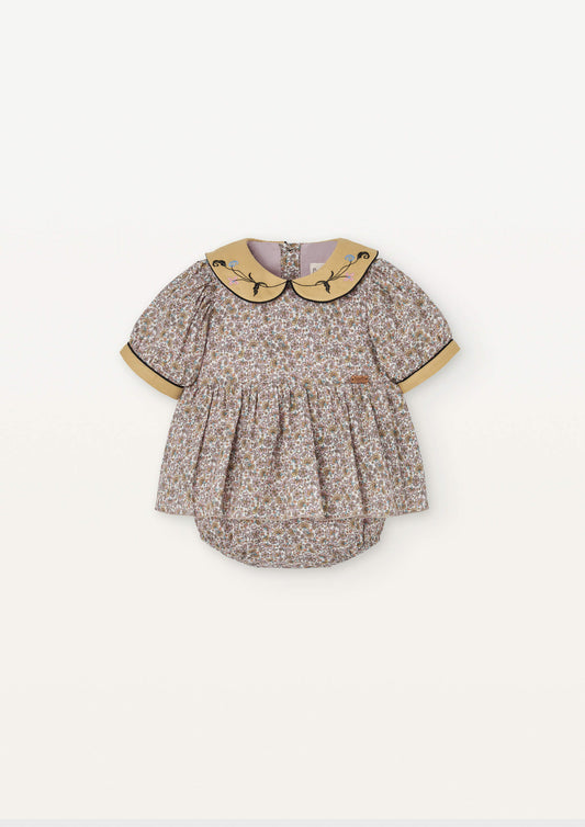 Rompers with frill skirt - Cashmere [Popelin] (25SS)