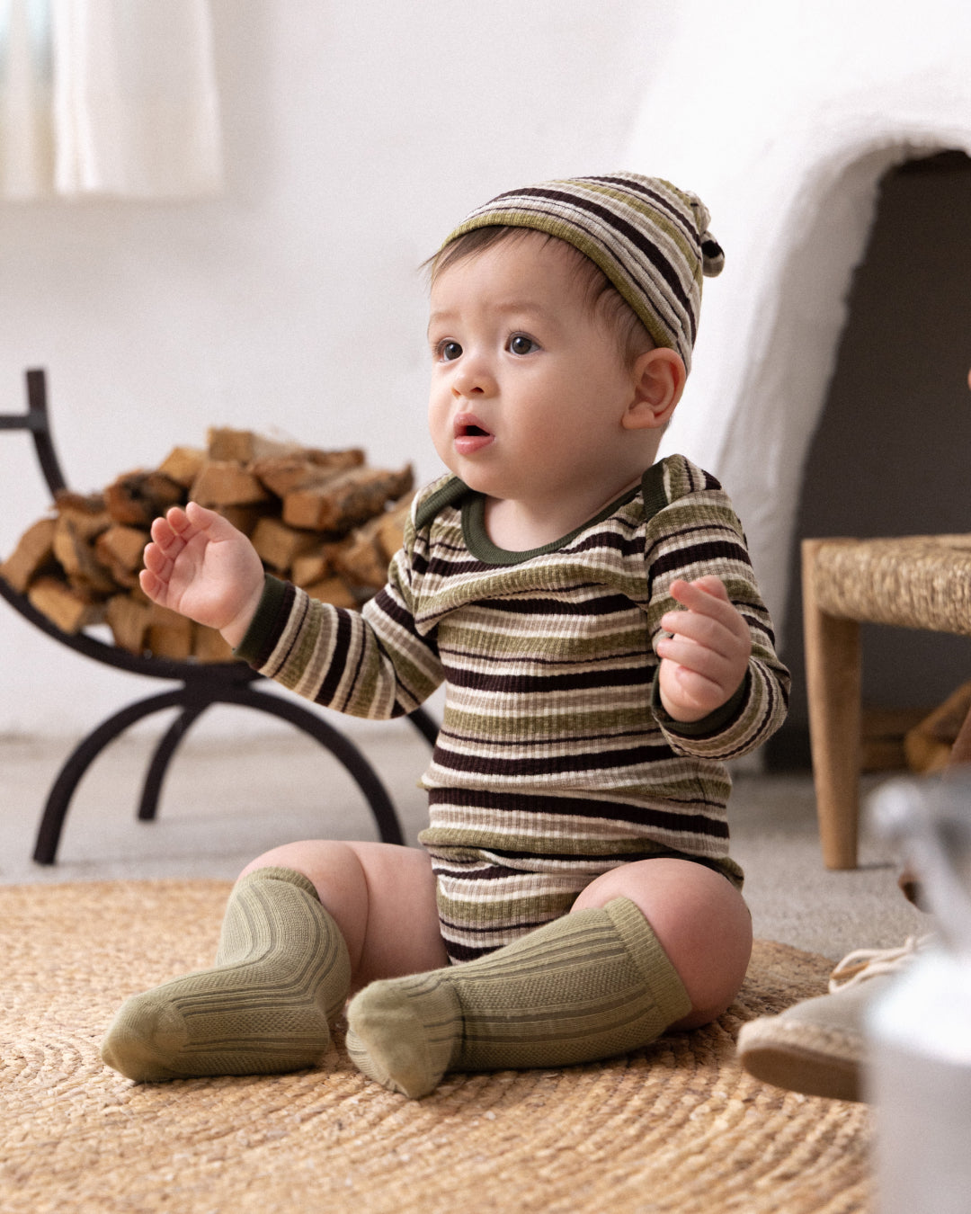 Forest ST Baby Suit Set - Khaki  [Doucement] (25AW)【2025年10月下旬以降お届け予定】