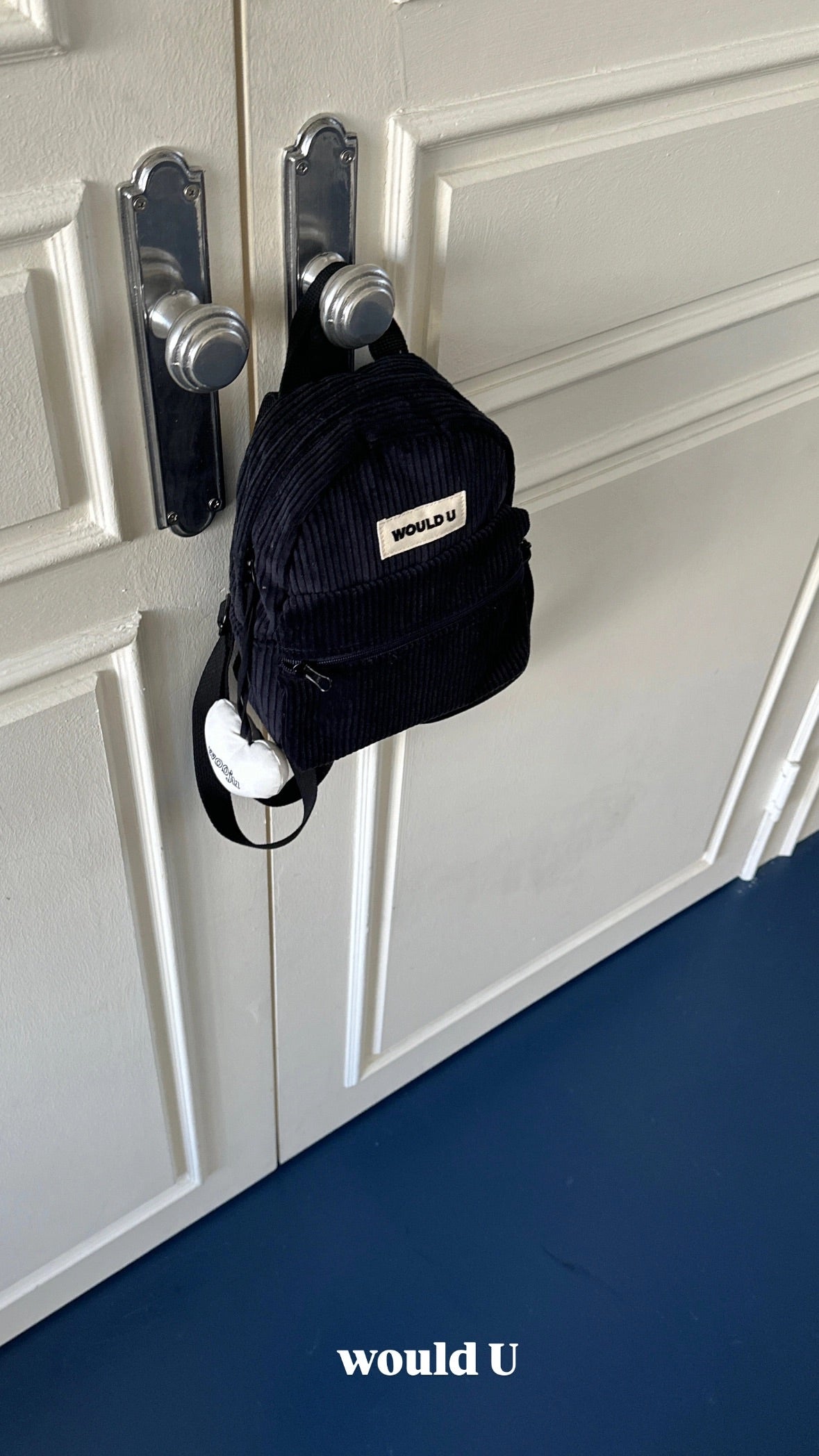 【オーダー会】Wouldu Corduroy Back Pack - Deep Navy [wouldU]【2025年11月下旬以降順次お届け予定】