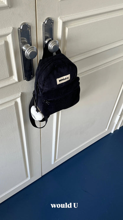 【オーダー会】Wouldu Corduroy Back Pack - Deep Navy [wouldU]【2025年11月下旬以降順次お届け予定】