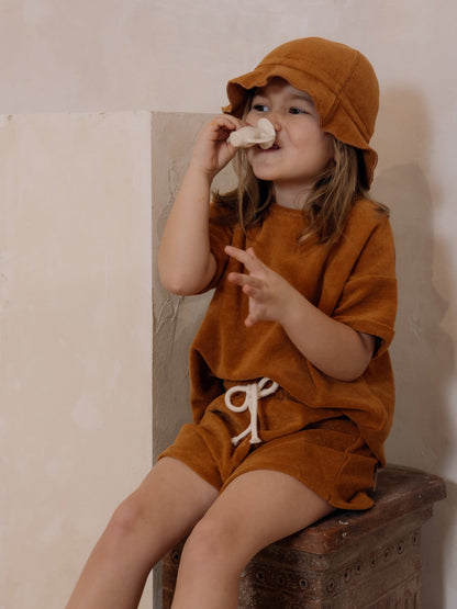 TERRACOTTA TERRY SUN HAT [organic zoo]