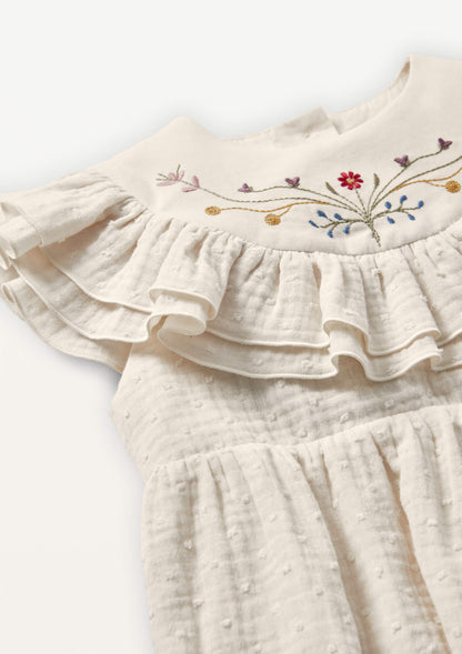 Frill Rompers - Off White [Popelin] (25SS)