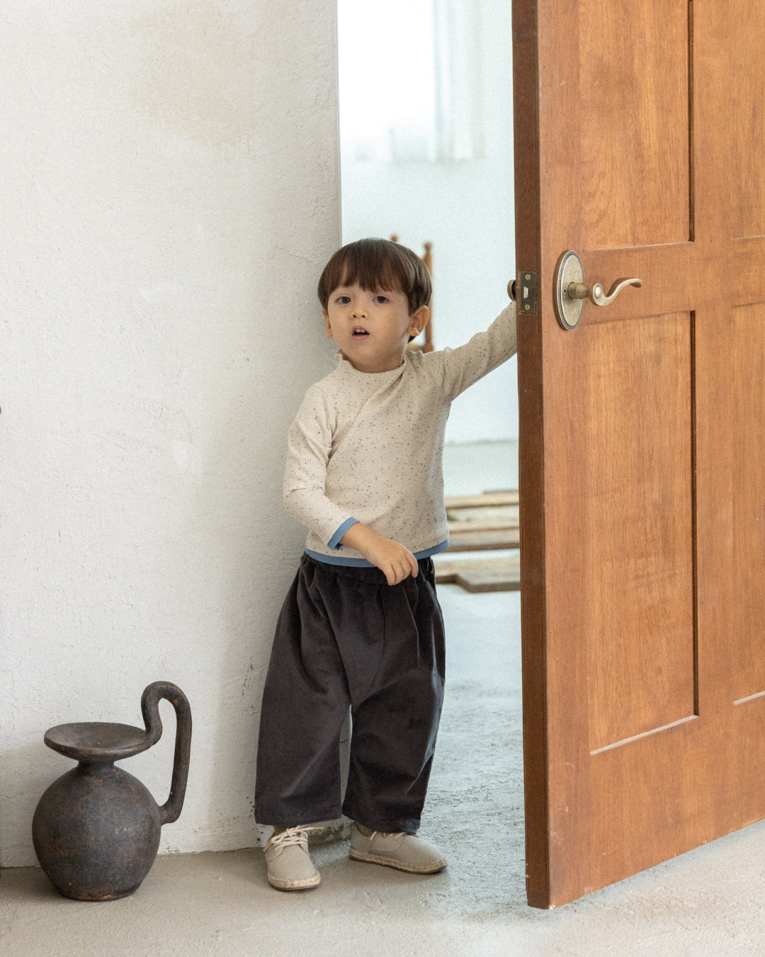 Rustic Corduroy Pants - Stone  [Doucement] (25AW)【2025年10月下旬以降お届け予定】