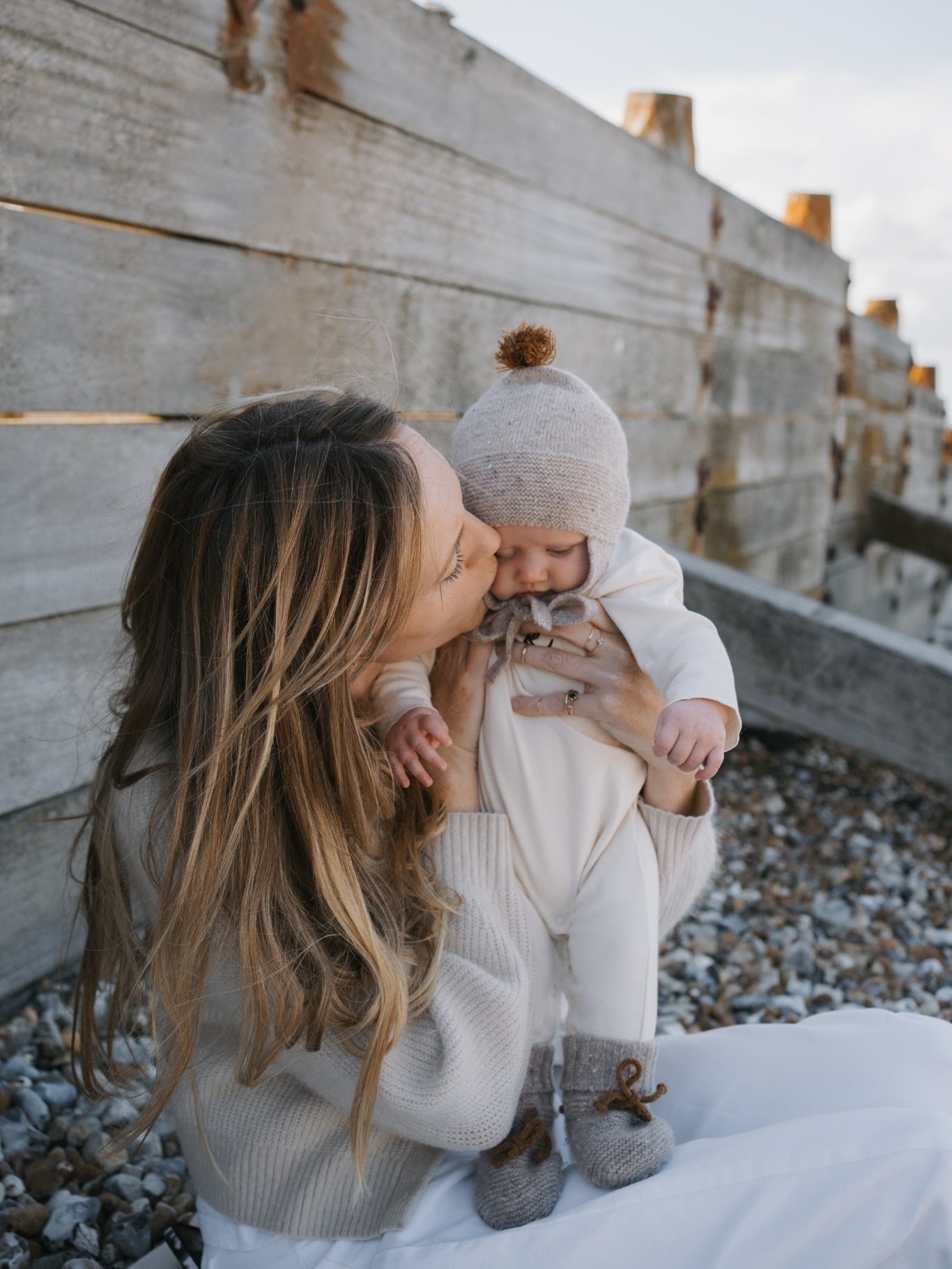 OATMEAL CONTRAST TASSEL HAT [organic zoo] (25AW)