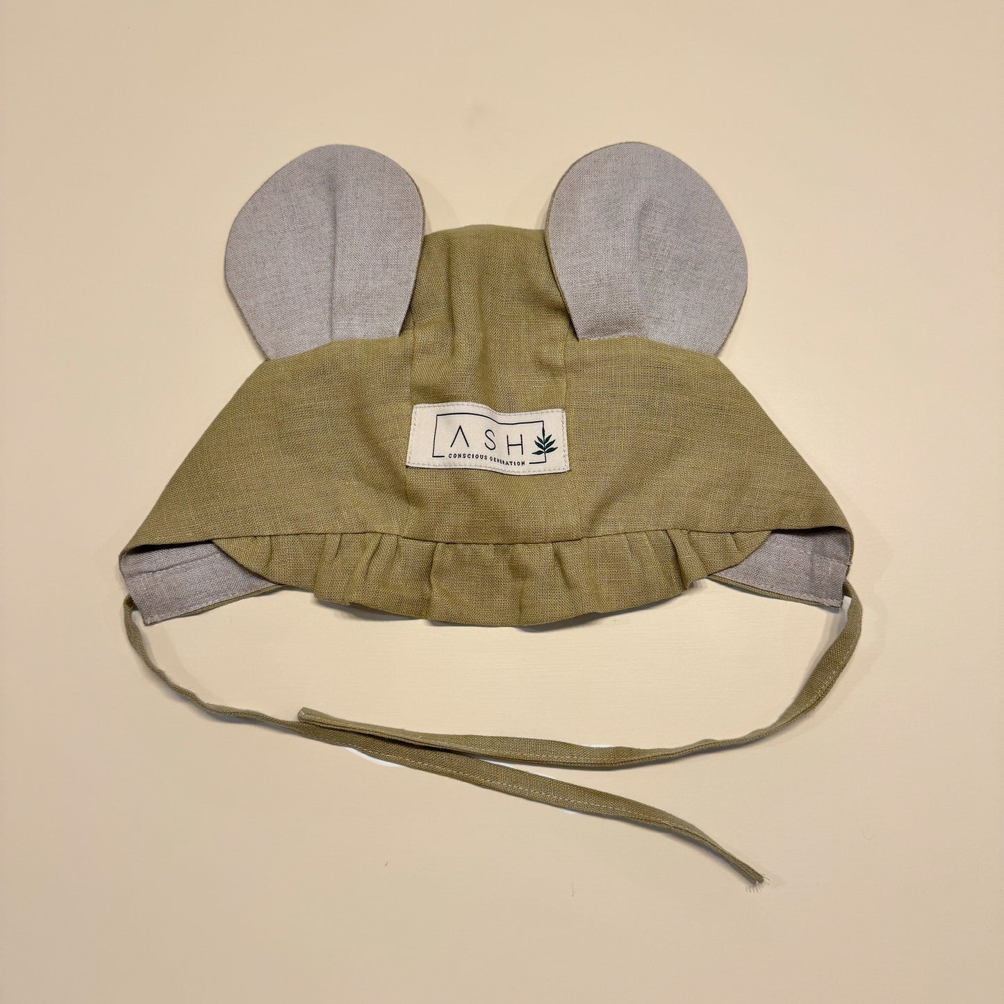 [ASH generation] mouse bonnet (wavy) / pistachio