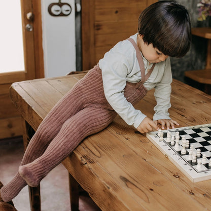 Granny Teddy Footed Tights With Braces - Granola [SILLY Silas]
