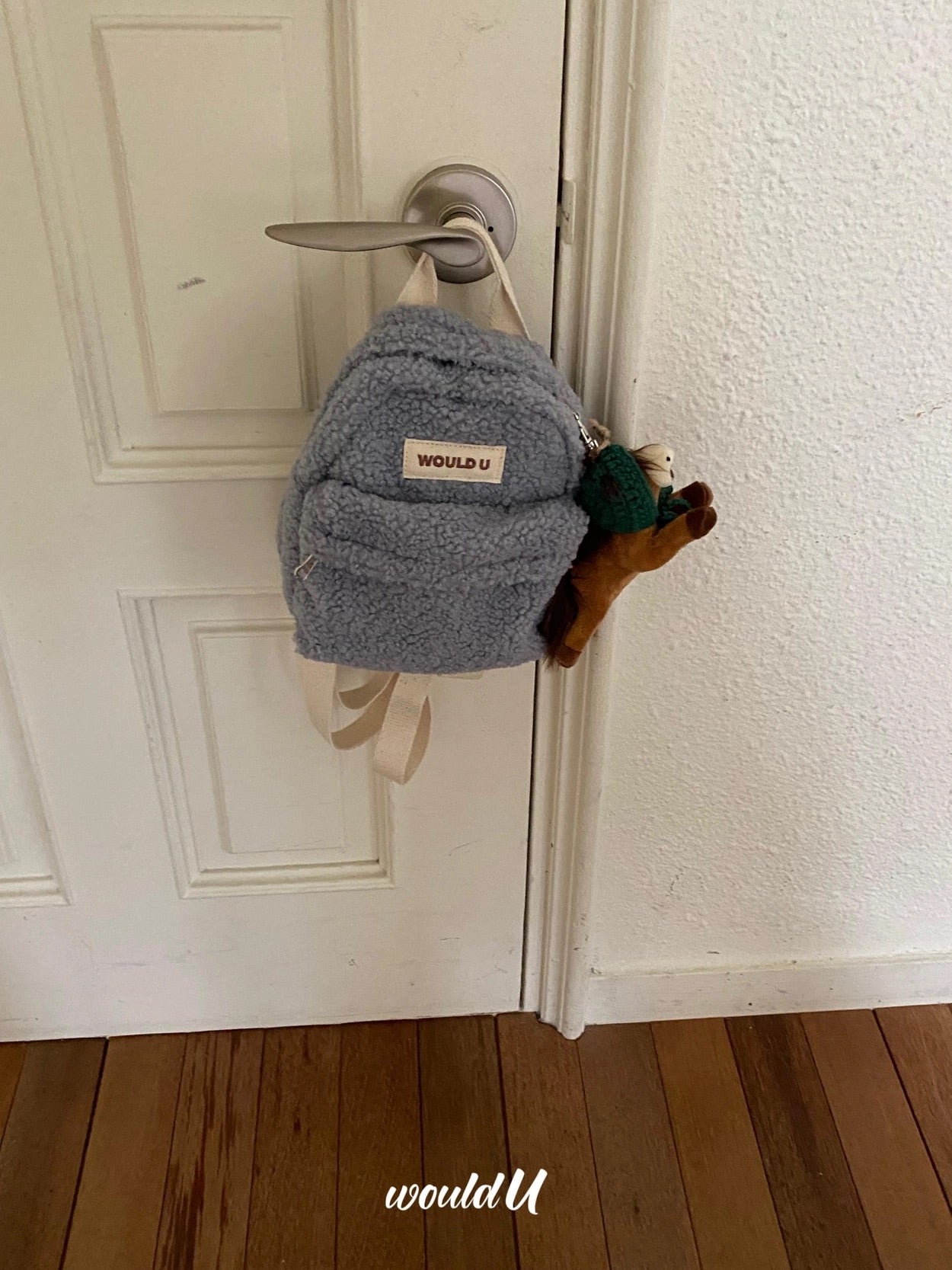 【オーダー会】Wouldu Teddy Back Pack - Baby Blue [wouldU]【2026年1月上旬以降順次お届け予定】