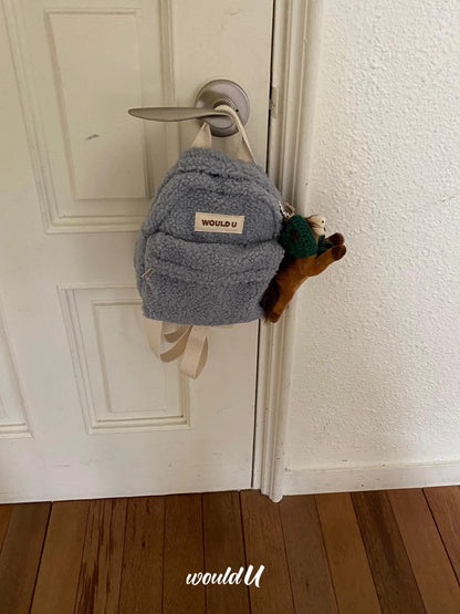 【オーダー会】Wouldu Teddy Back Pack - Baby Blue [wouldU]【2026年1月上旬以降順次お届け予定】